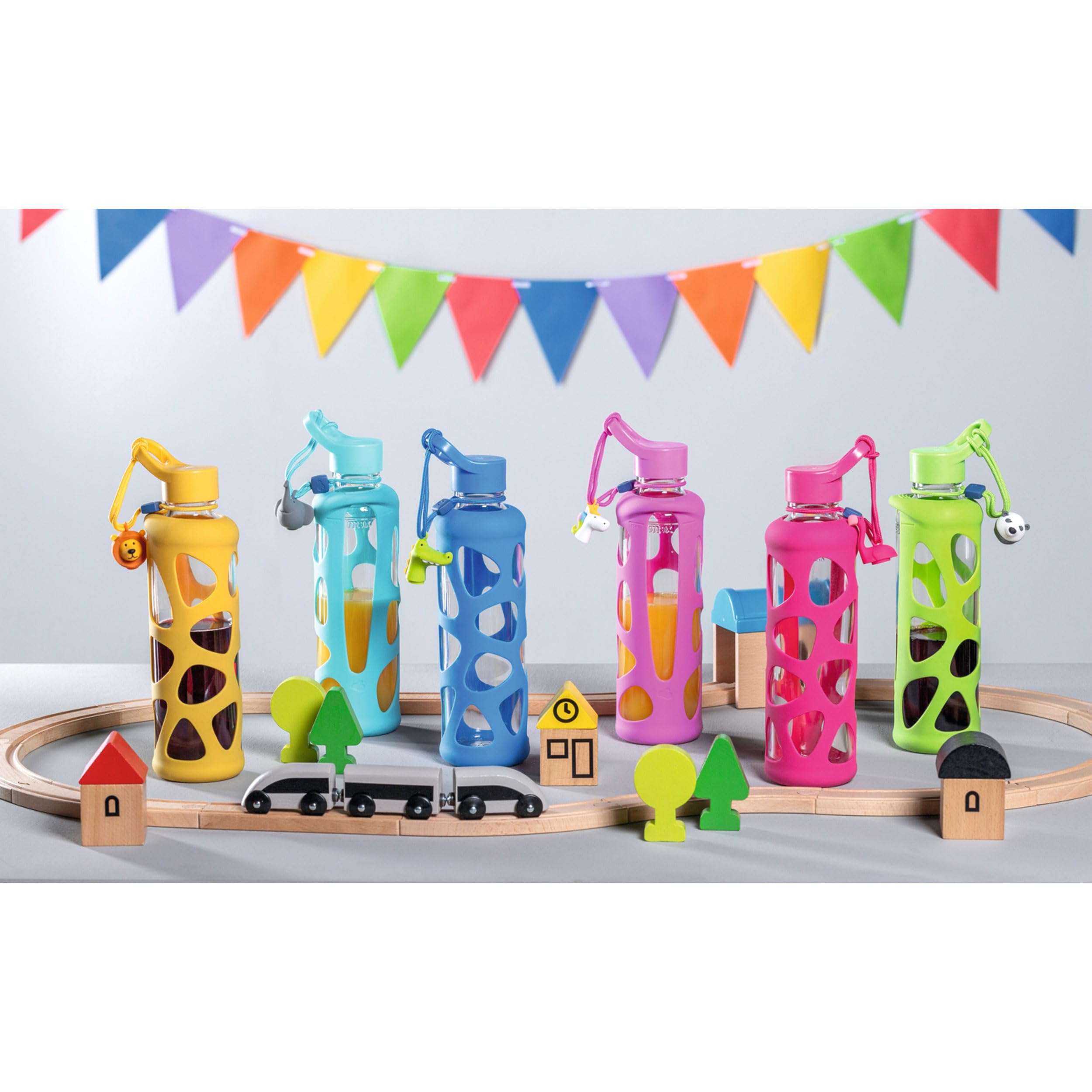 LEONARDO HOME Unisex młodzieżowa butelka na napoje Bambini 500 ml różowy jednorożec, 028835, 27,3 cm