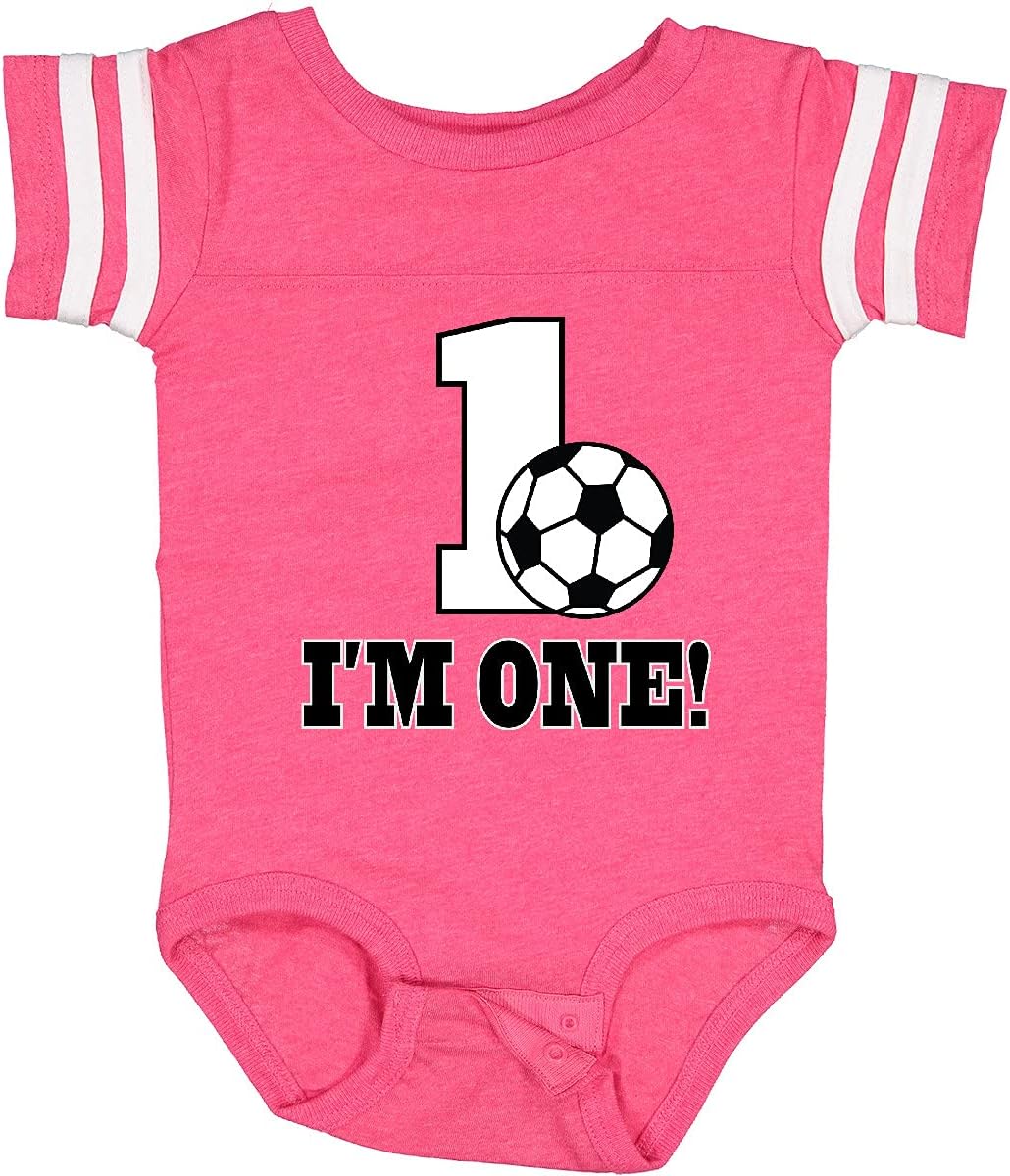 inktastic First Birthday Soccer 1 Year Old Baby Bodysuit