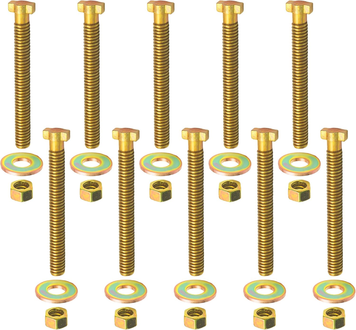 10pcs of Brake Cage Bolt Assembly Compatible with Semi Truck, Release Bolt for Air Spring Brake Chamber Repair (Replaces Bendix 800921/TR800921)-1/2" Thread and 4-13/16"Length