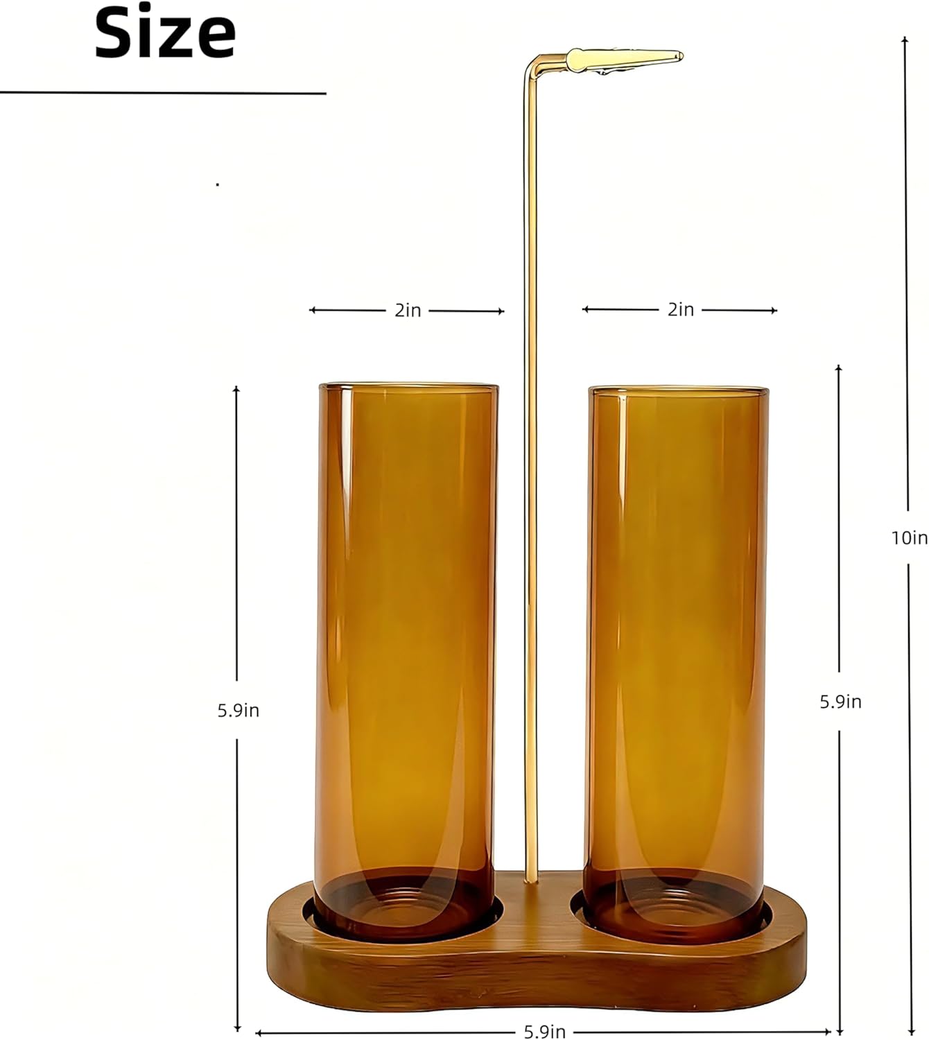 Amber Glass Incense Holder, Colorful Incense Sticks Burner Holder with Storage,Hang Upside Down Incense Holder for Sticks with Glass Ash Catcher for Meditation Yoga Spa Room Decor (Amber)