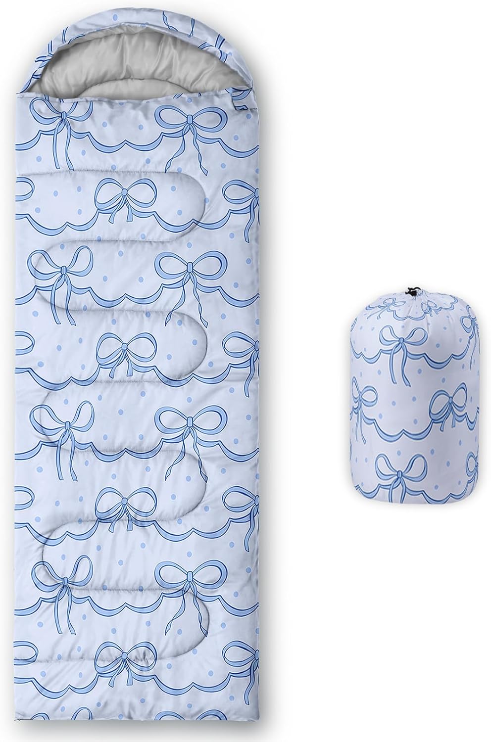 QOOMO Camping Sleeping Bags,3 Season Warm & Cool Weather,Lightweight,Waterproof Sleeping Bags for Adults & Kids,Traveling,and Outdoors,Camping Gear Equipment