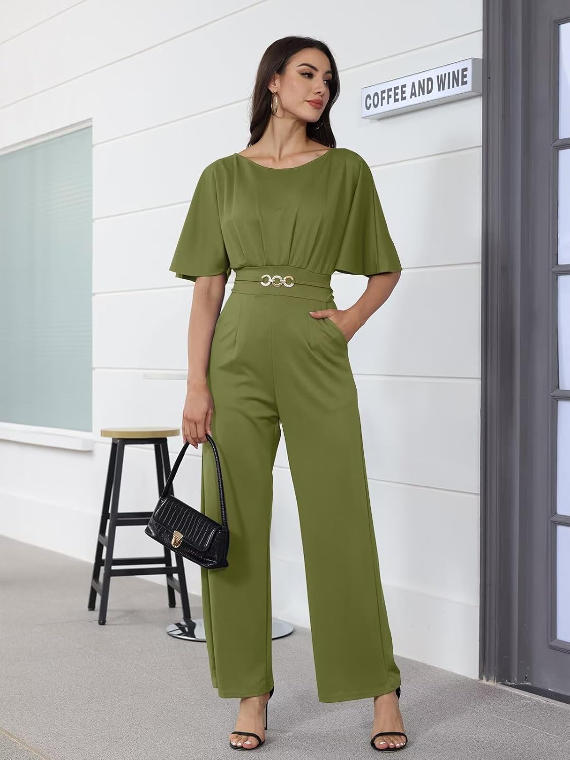 acelyn Elegant Jumpsuit for Women Dressy Sexy Plus Size Wide Leg Pant Suit One Piece Party Outfits - Image 3