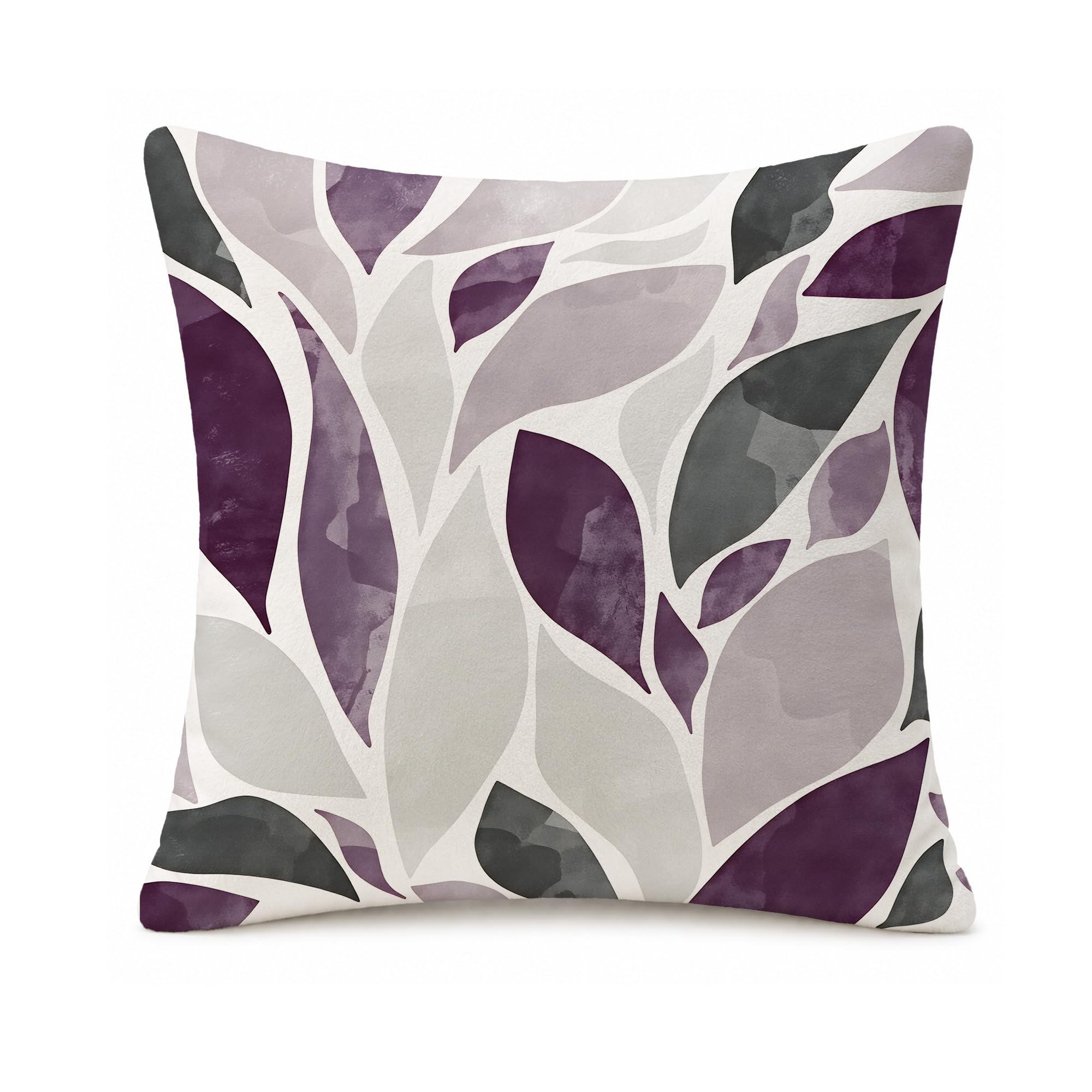 LASLEN Abstract Leaves Cushion Covers 45 x 45 cm,Decorative Pillowcase with Hidden Zipper,Skin-Friendly Household Bedroom Throw Pillow Covers