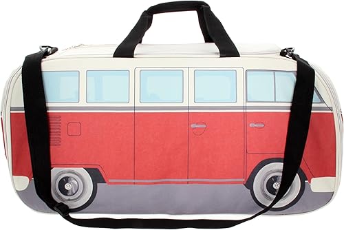 Miniatura 5 de BRISA VW Collection - Volkswagen Samba Bus T1 Camper Van Sport, gimnasio, bolsa de viaje, bolsa de lona con compartimento para zapatos y artículos