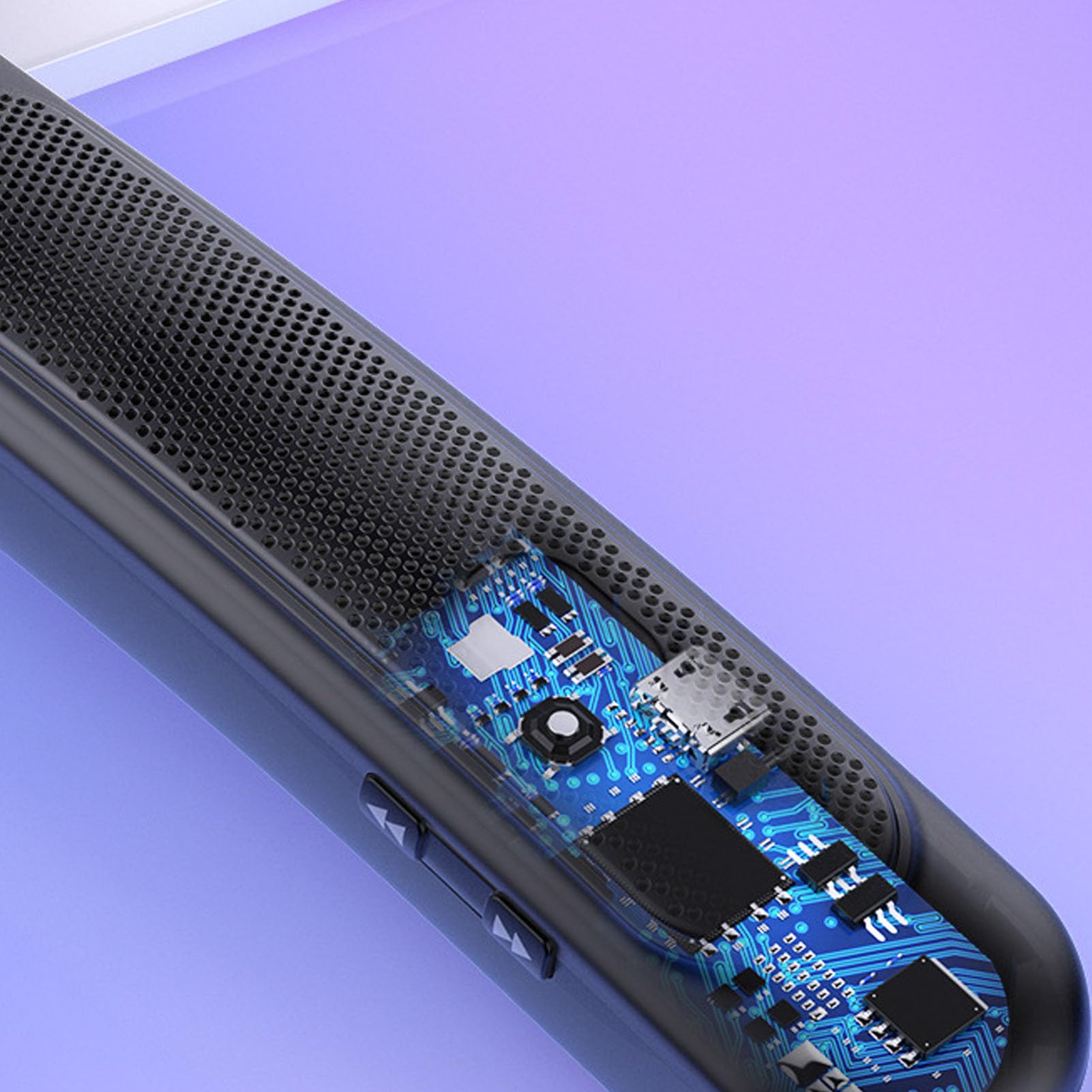Altavoz Inalámbrico con Banda para el Cuello, Sonido Estéreo 3D Recargable, Tiempo de Reproducción de 12 Horas, Liviano 90 G, Resistente Al Agua IPX4, Micrófono Incorporado, Parlantes 5Wx4,