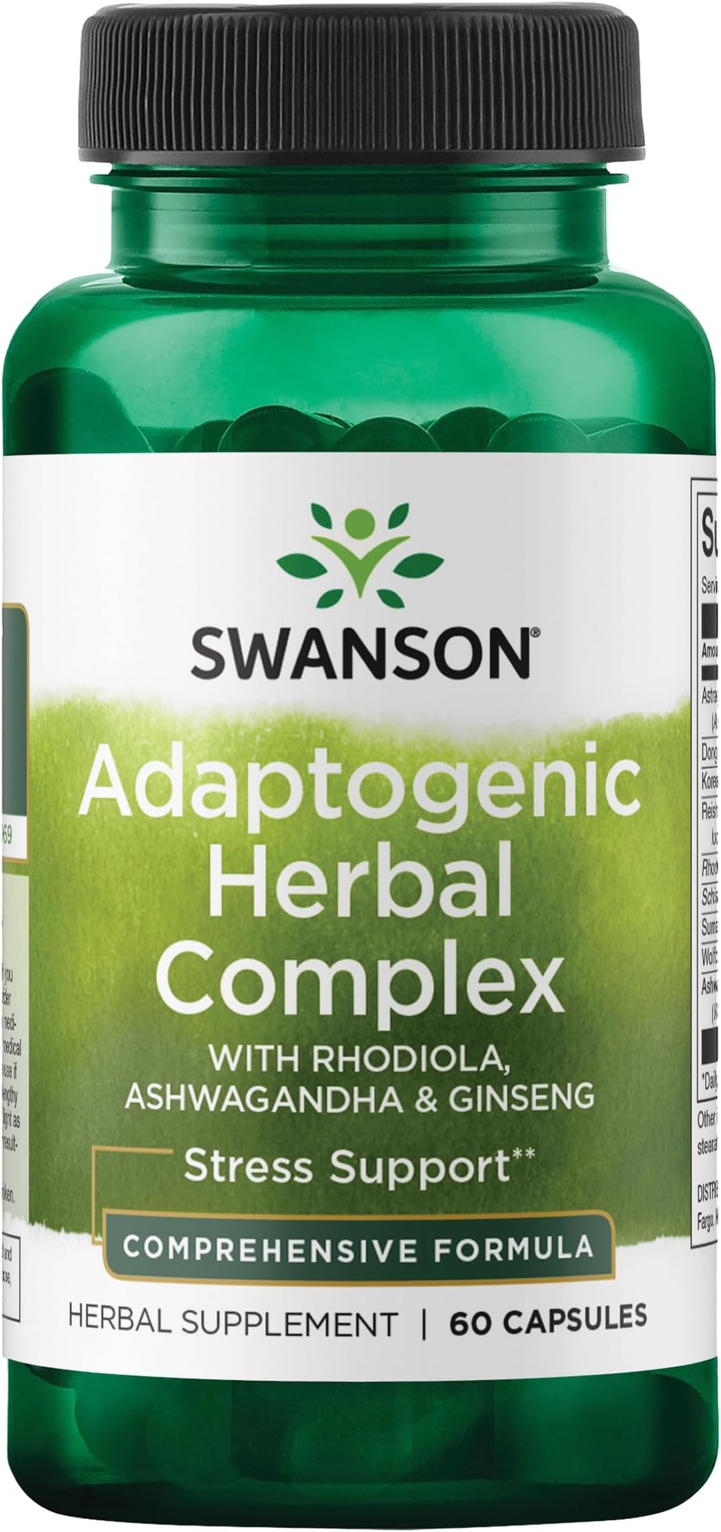 Swanson Premium Rhodiola Ashwagandha Ginseng Complex 60 Caps