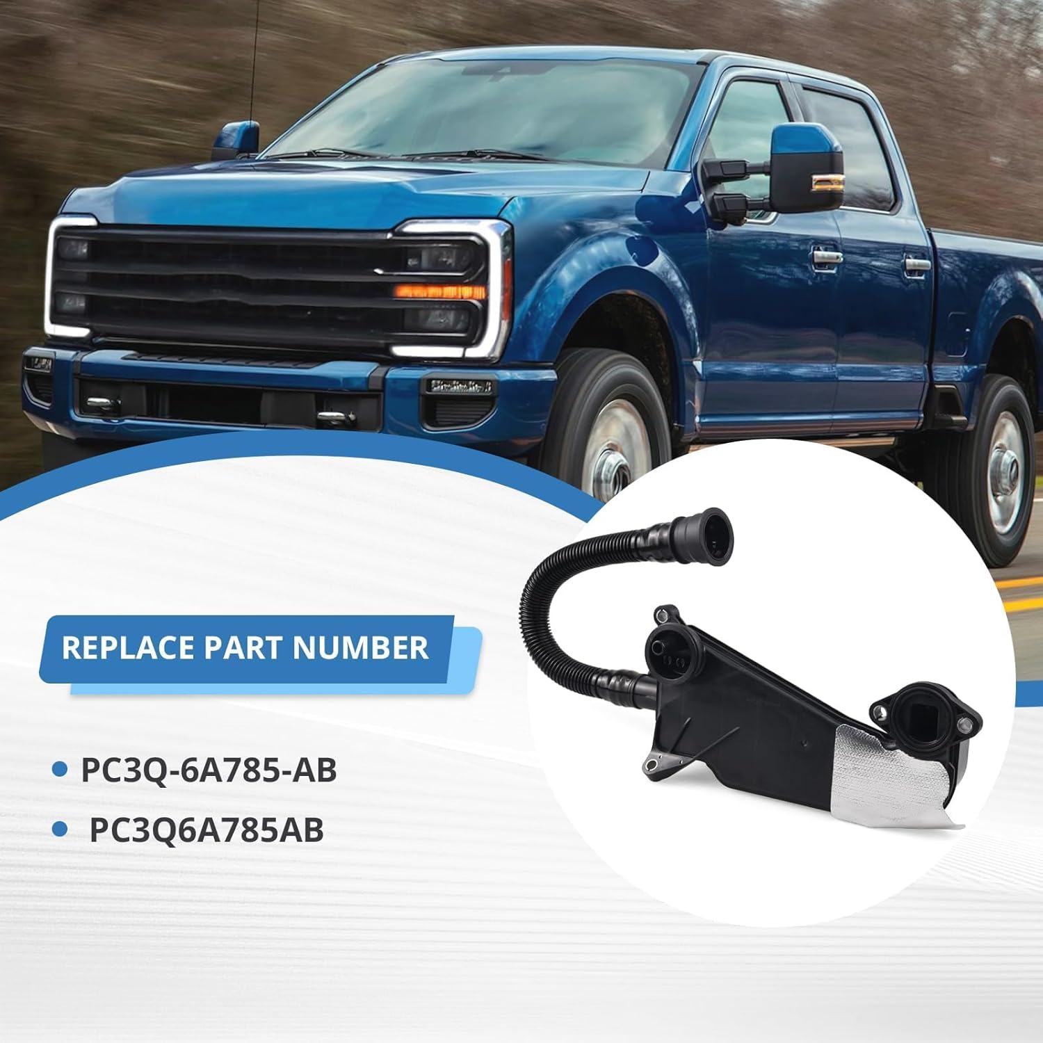 PC3Z-6A785-A Air Oil Separator Assembly Compatible with Ford F250 F350 Super Duty 2023-2024 OR 2011+ 6.7L Powerstroke Diesel Replace# PC3Z-6A785-A, PC3Z6A785A