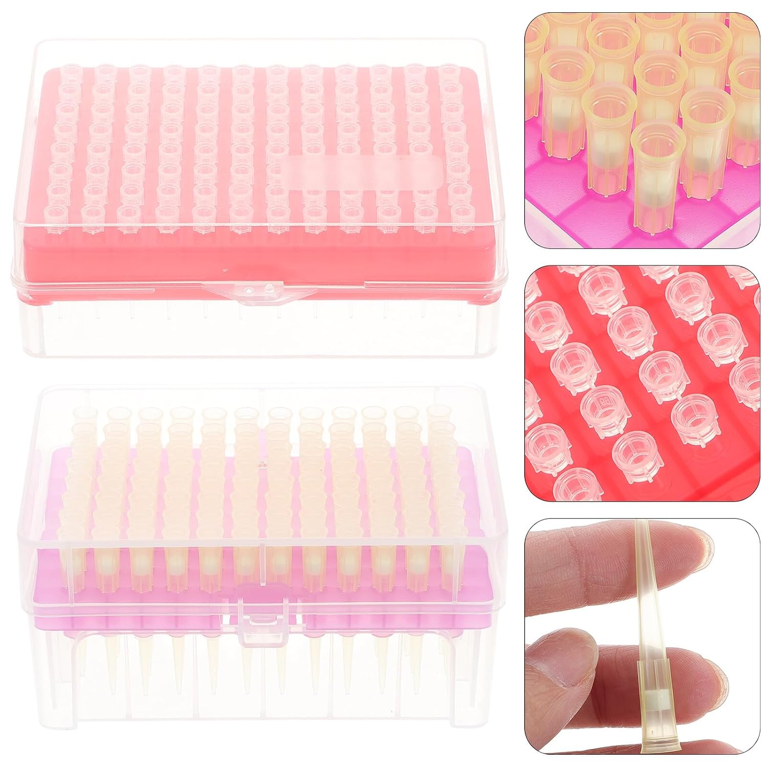Disposable Filtered Set 10μl 200μl, Lab Liquid Pipettor with Extended Length, Universal Fit for Scientific Experiment Supplies, 192 Pieces