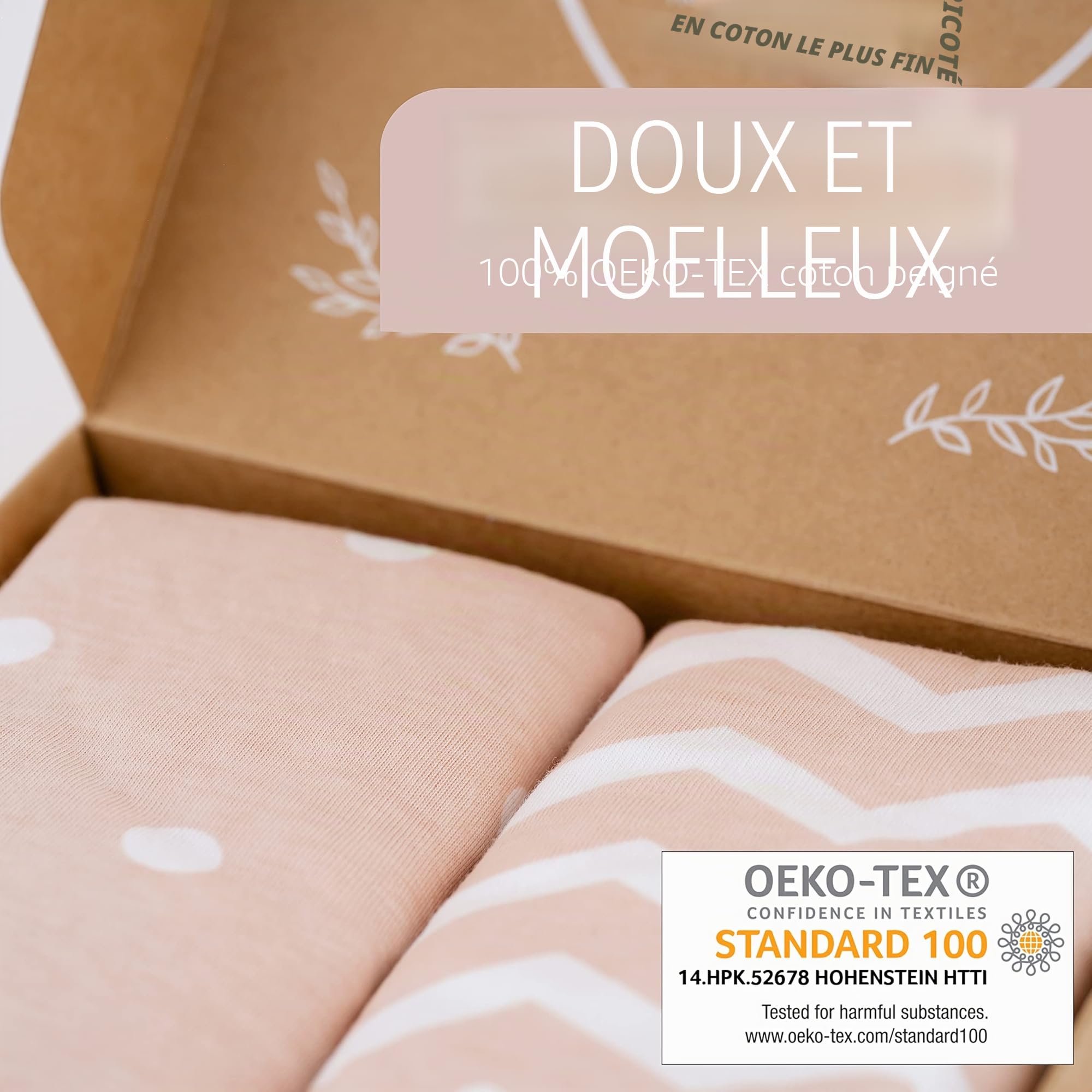 mimaDu – Lot de 2 Drap Housse pour bébés en 100% Coton Oeko-Tex 80 x 40 cm, également adapté pour 78 x 36 et 80 x 35 pour poussettes, Lits bébé, Matelas bébé, Berceau, Couffins (Vieux Rose)