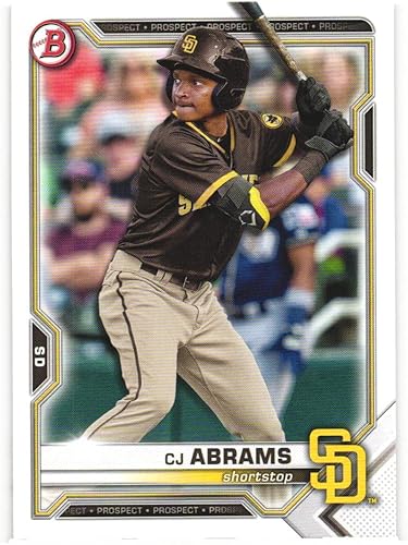CJ C.J. ABRAMS 2021 Bowman Draft #BD76 Rookie Card RC San Diego Padres Baseball