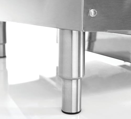 Miniatura 4 de Kratos Plancha comercial de encimera de 24 pulgadas de ancho, placa caliente de gas para restaurantes, controles manuales, 2 quemadores