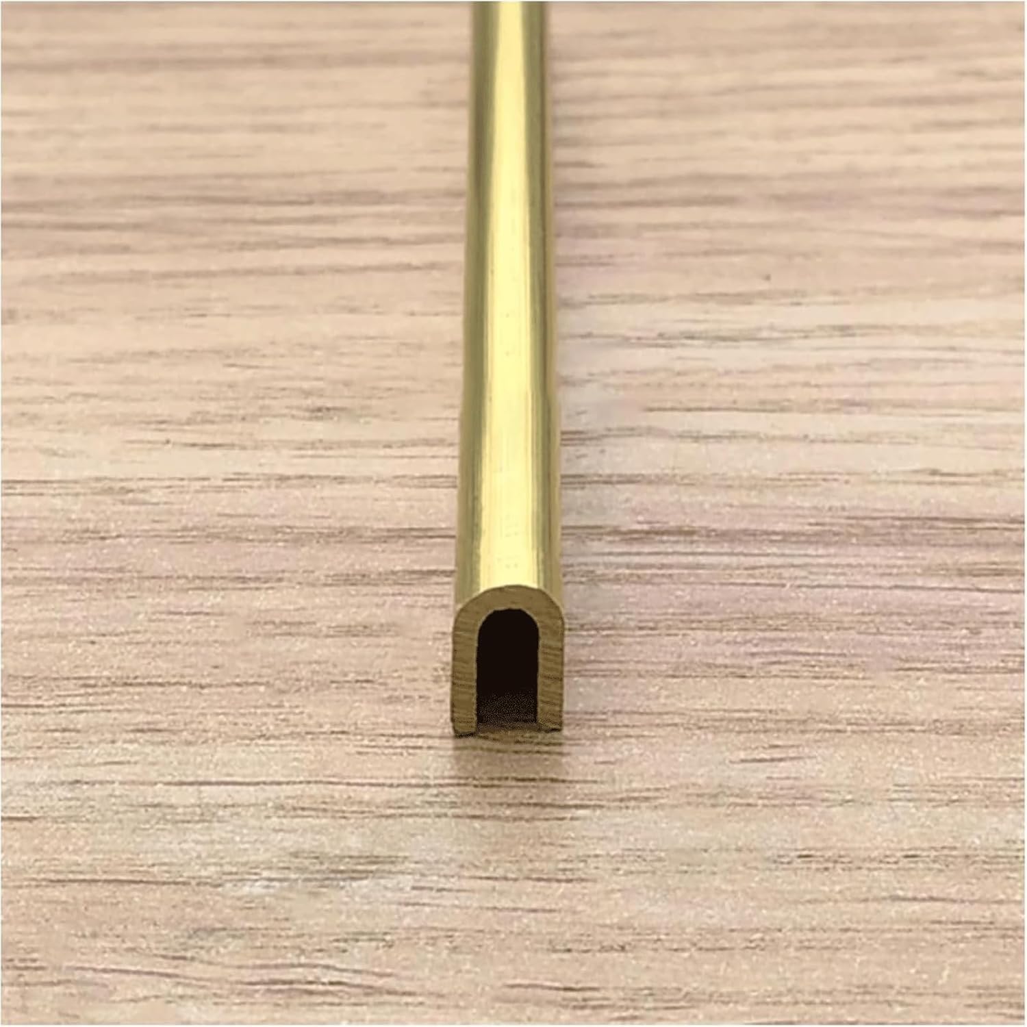 Floor Transition Strip Brass Threshold Strip U Shape Floor Cover Strips Flat Divider Strip Gold Waterproof for Joining Flooring Gaps