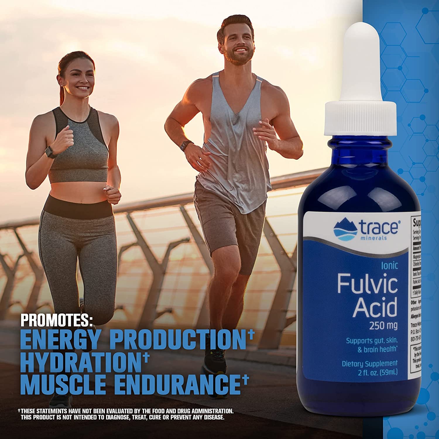 Trace Minerals Liquid Ionic Fulvic Acid Supports Gut Health Promotes Digestive Wellness