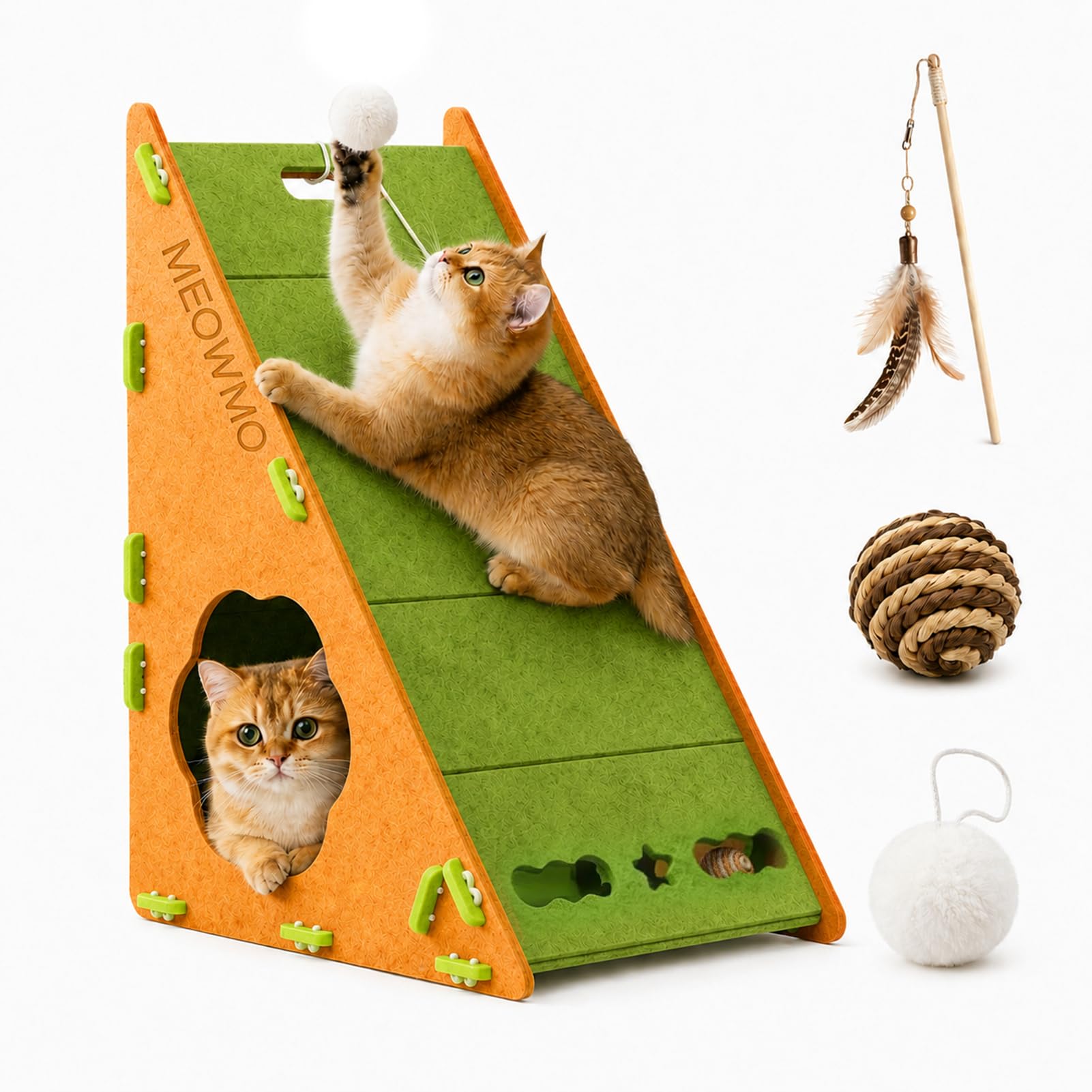 Amazon | 猫 爪研ぎ【頑丈設計・飛び散りにくい】猫 隠れ家 高密度