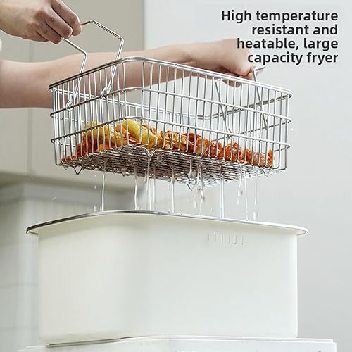 Miniatura 8 de Fabater Cuenco de lavado portátil de 7.5 L, 2 en 1, sartén grande de acero inoxidable con cesta de drenaje para fregadero, cuenco multiusos para