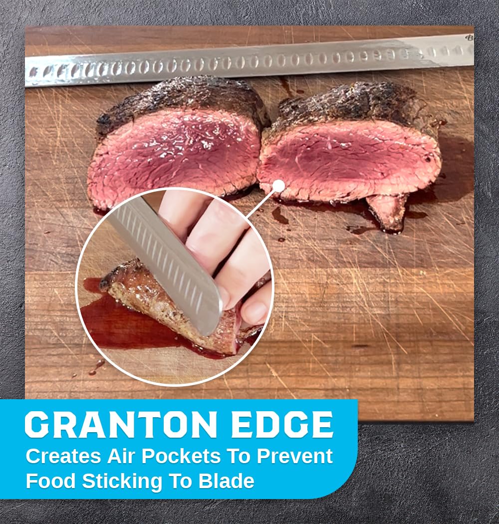 Slicing Knife 12" – Brisket and Carving Knife with Granton Edge for BBQ, Turkey, Ham, Prime Rib, and Precise Meat Cutting — Amazon image 4