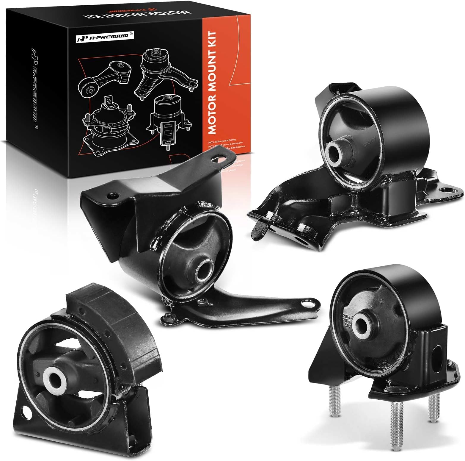 A-Premium 4PCS Engine Motor Mount and Transmission Mount Set Compatible with Toyota Corolla 1993-1997 & Geo Prizm 1993-1997, L4 1.6L Automatic Transmission