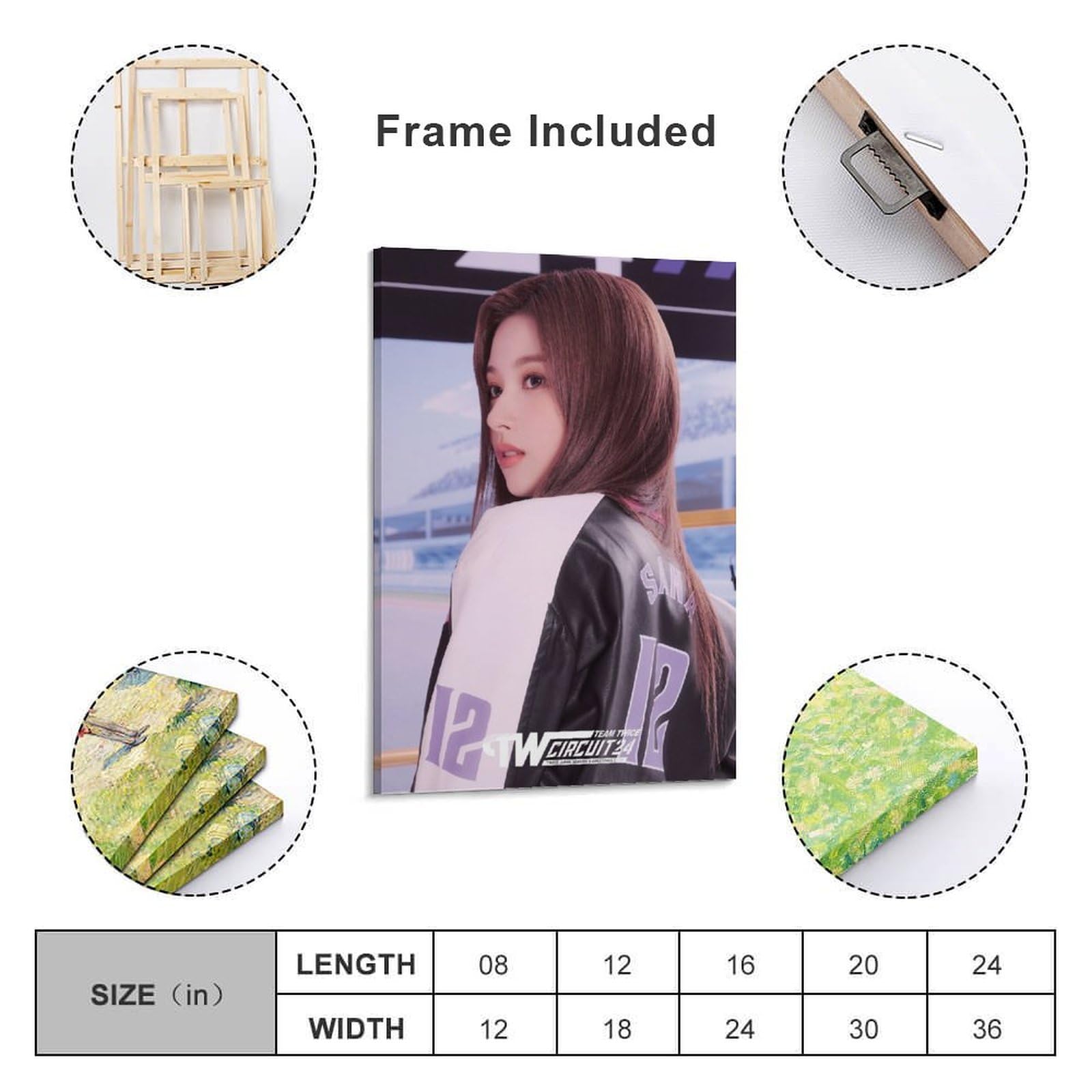 Amazon.co.jp: SANA サナ TWICE トゥワイスキャンバスポスター