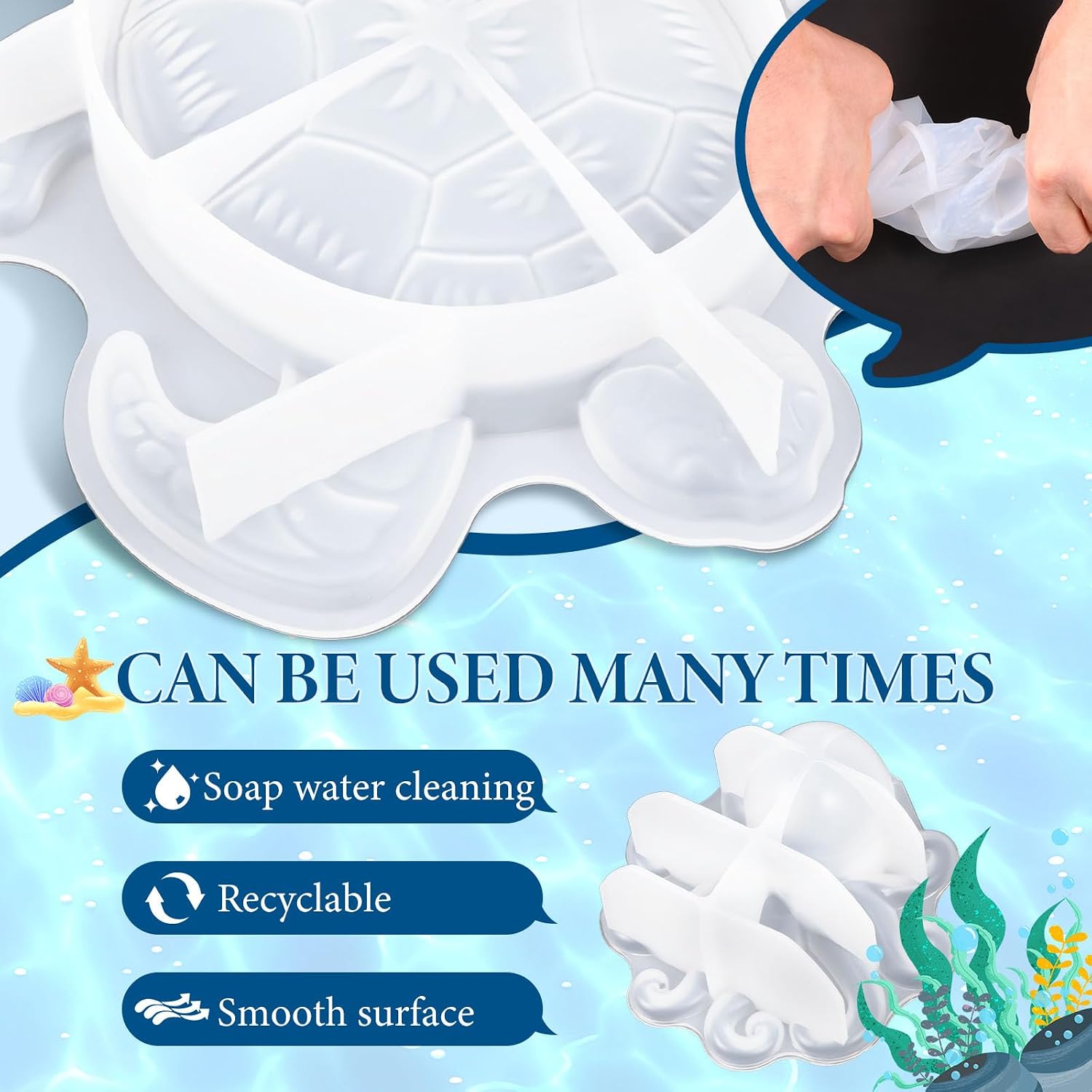 6 PCS 3D Animal Silicone Resin Molds Kit Frog Lizard Snail Octopus Turtle Dragon Epoxy Resin Casting Molds Silicone Molds for Resin Crafts DIY Home Garden Decor Art Crafts Making