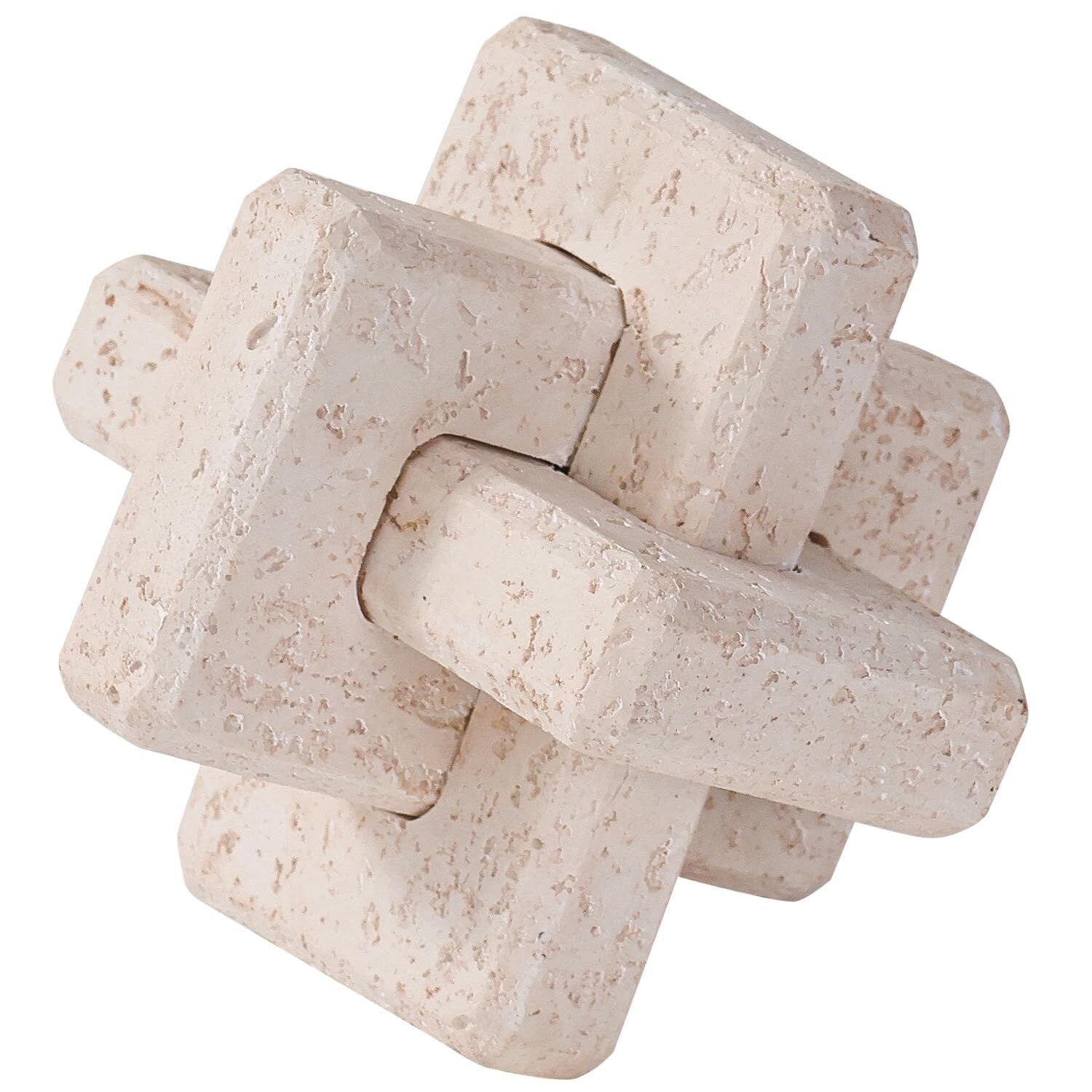 Decorazione in travertino in resina con nodo a 3 maglie, decorazione per tavolino da caffè, decorazione per tavolo da ingresso, decorazione da tavolo bohémien, accessori estetici per ufficio