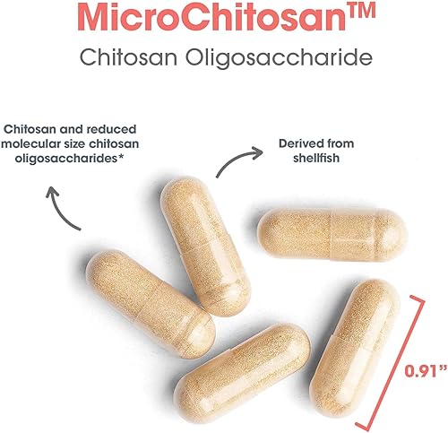 Miniatura 5 de Allergy Research Group - Microquitosano - Quitosano de partículas pequeñas de mariscos - 60 Vegicaps