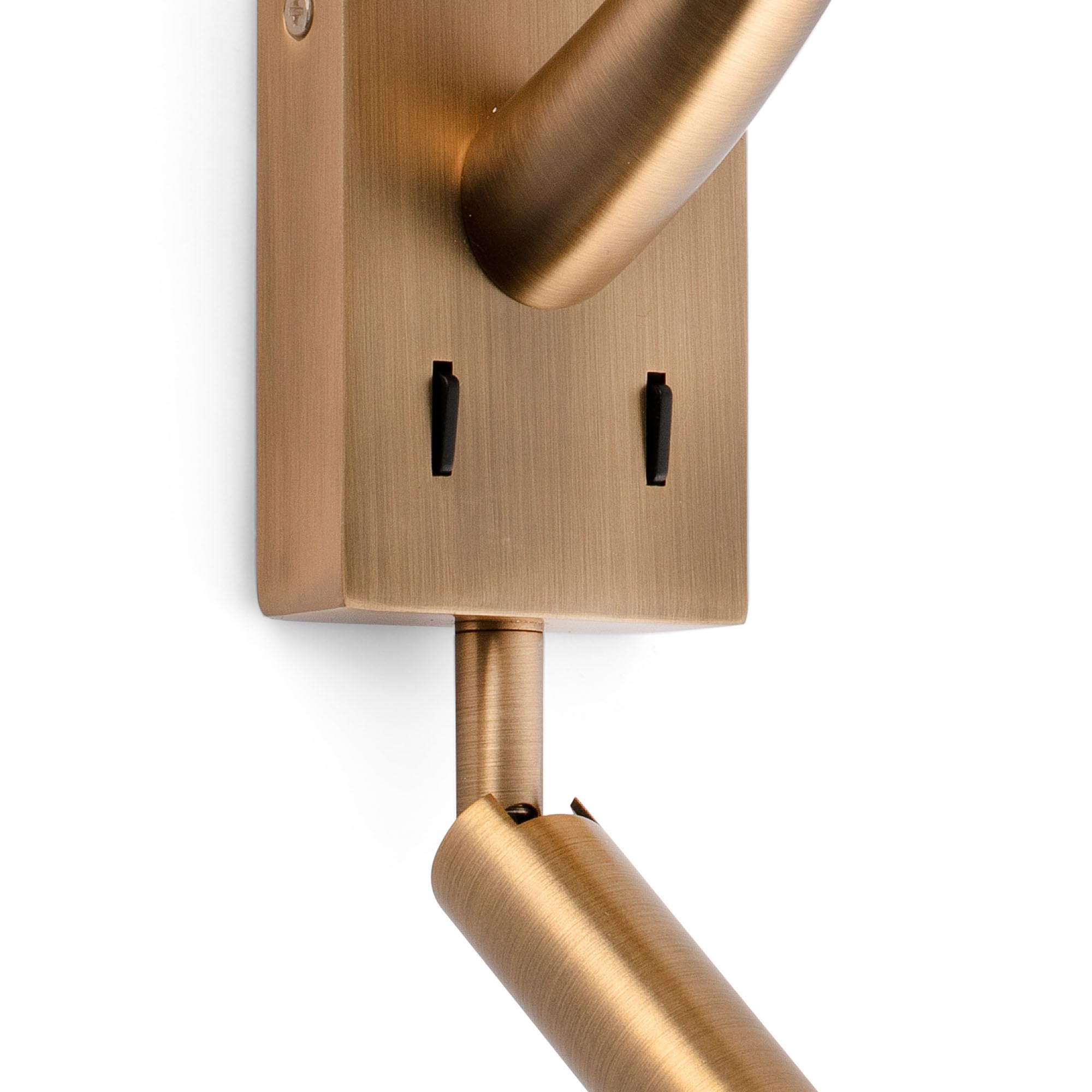 Faro Barcelona 29683-20 - REM Aplique oro viejo mate/beige con lector LED