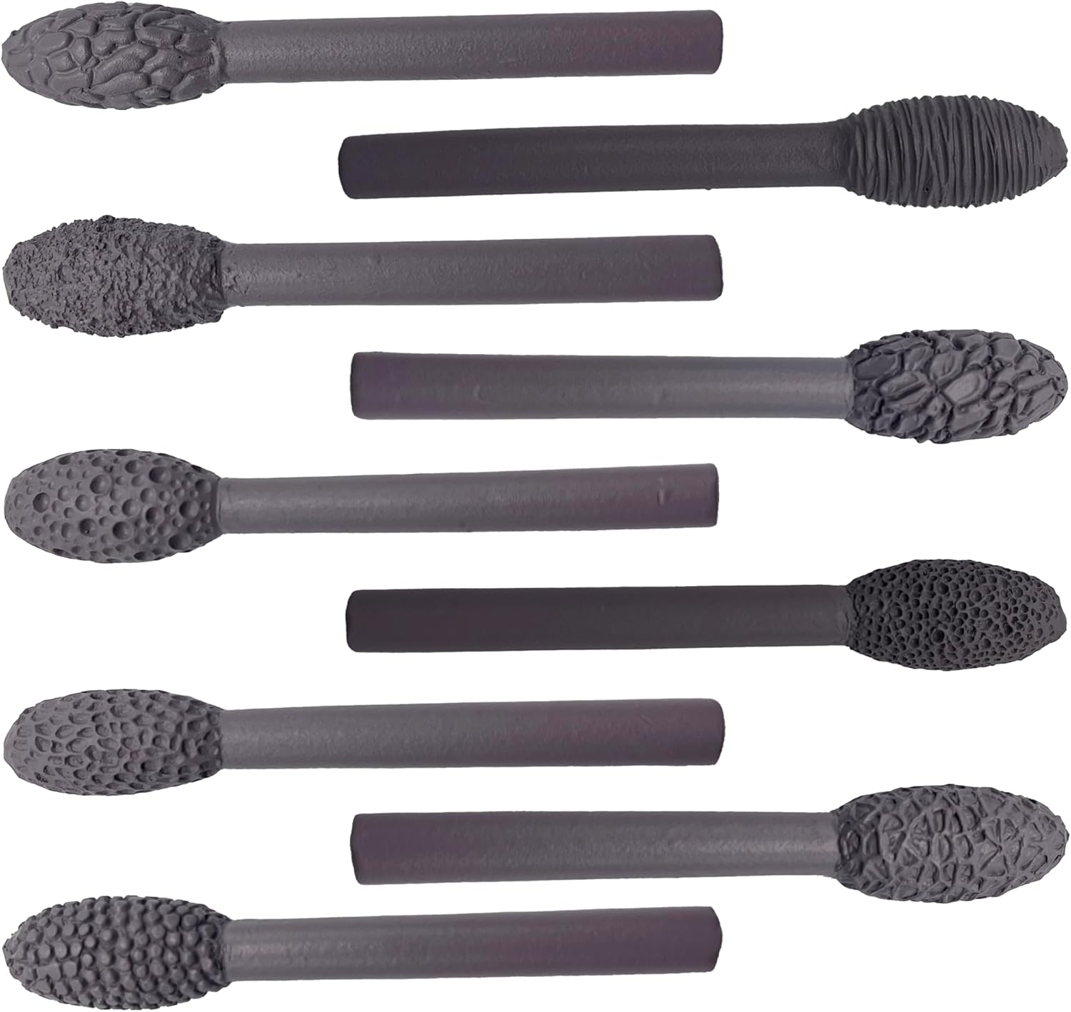 Texture Tool Sets for Clay Art - Oval Clay Modeling Pattern Rollers kit with Ergonomic Handles for Polymer Clay, Pottery, Ceramics, Sculpting Tools, Paint Sticks, DIY Crafts (9 Pcs)