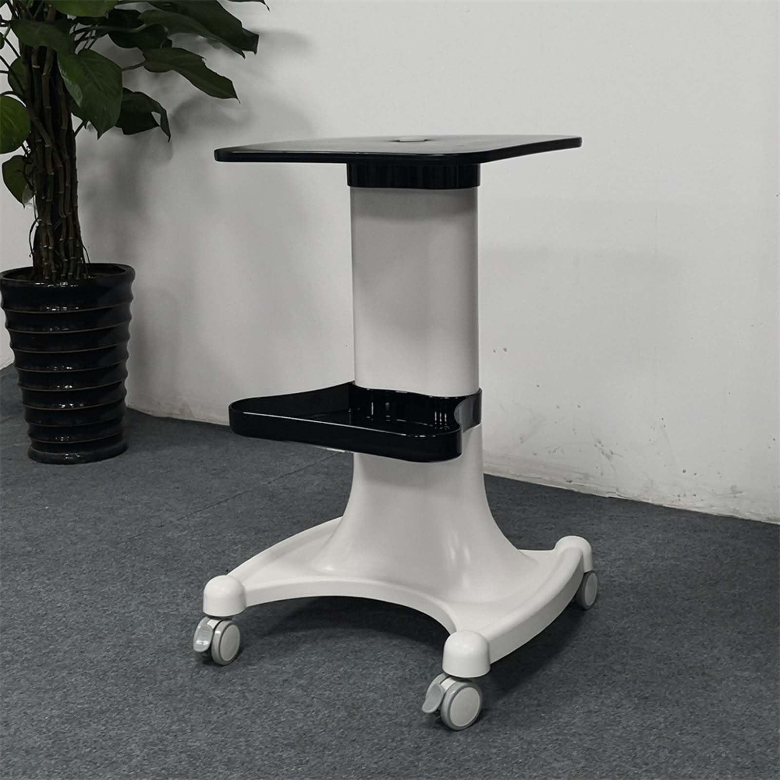 Carrello con Vassoio Carrello Rotante Superiore 42x42 Centimetre Carrello Portaoggetti Ad Altissima capacità di Carico con Rotelle 42x42x75 Centimetre