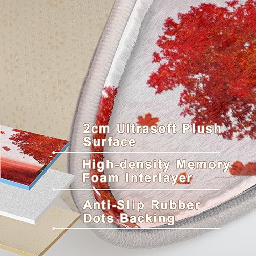 Miniatura 7 de Love Maple Tree Bathroom Rugs Bath Mat 15.7x23.6 in Extra Soft Shaggy Memory Foam Shower Rug Non Slip Absorbent Throw Rugs Machine Washable Plush