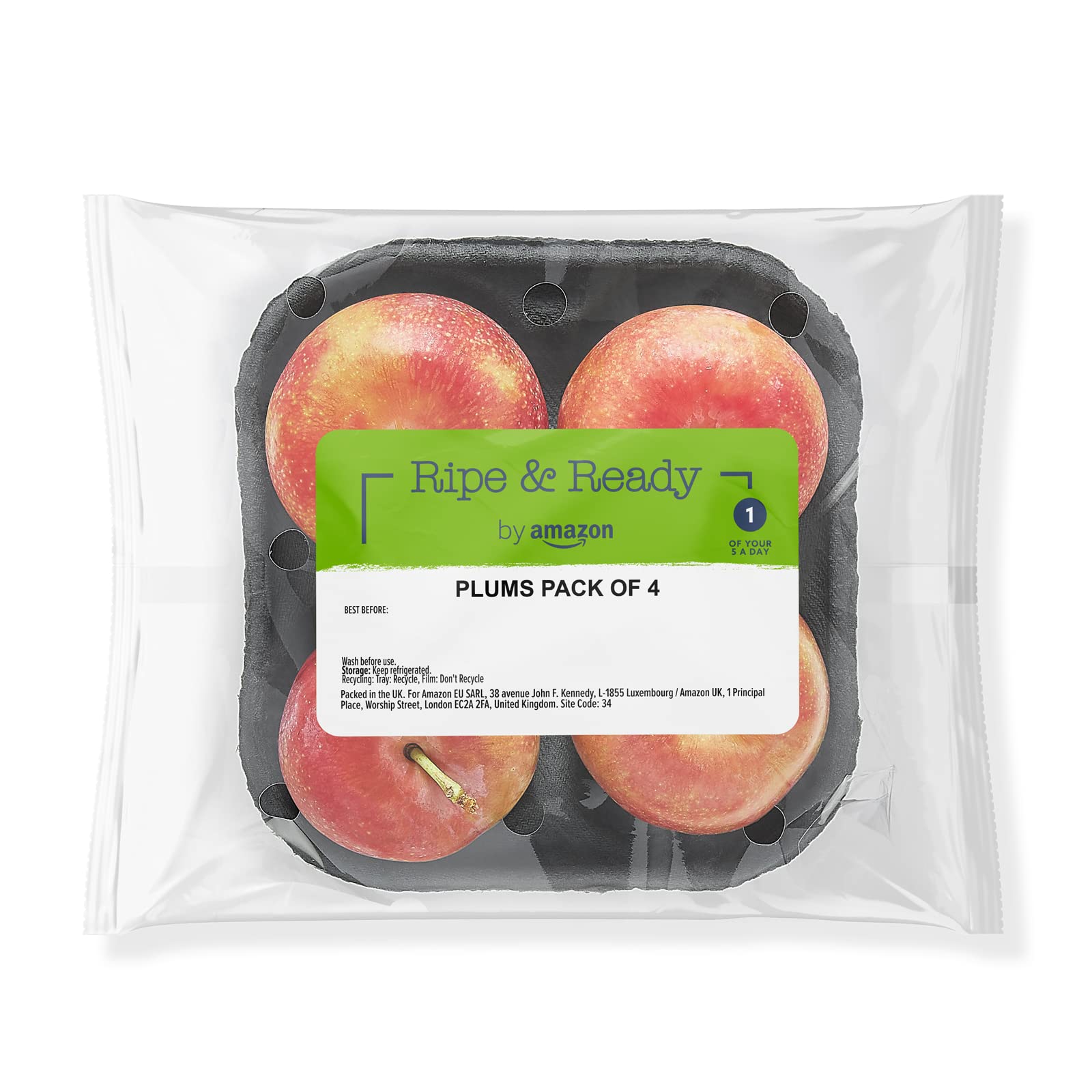 by Amazon Ripe & Ready Plums, Pack of 4