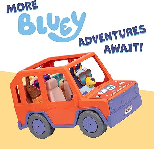 Miniatura 5 de Bluey Big Heeler 4WD Gran Coche de Juguete, Coche de Juguete Interactivo y Personalizable para Niños Pequeños con Capó de Almacenamiento, Coches