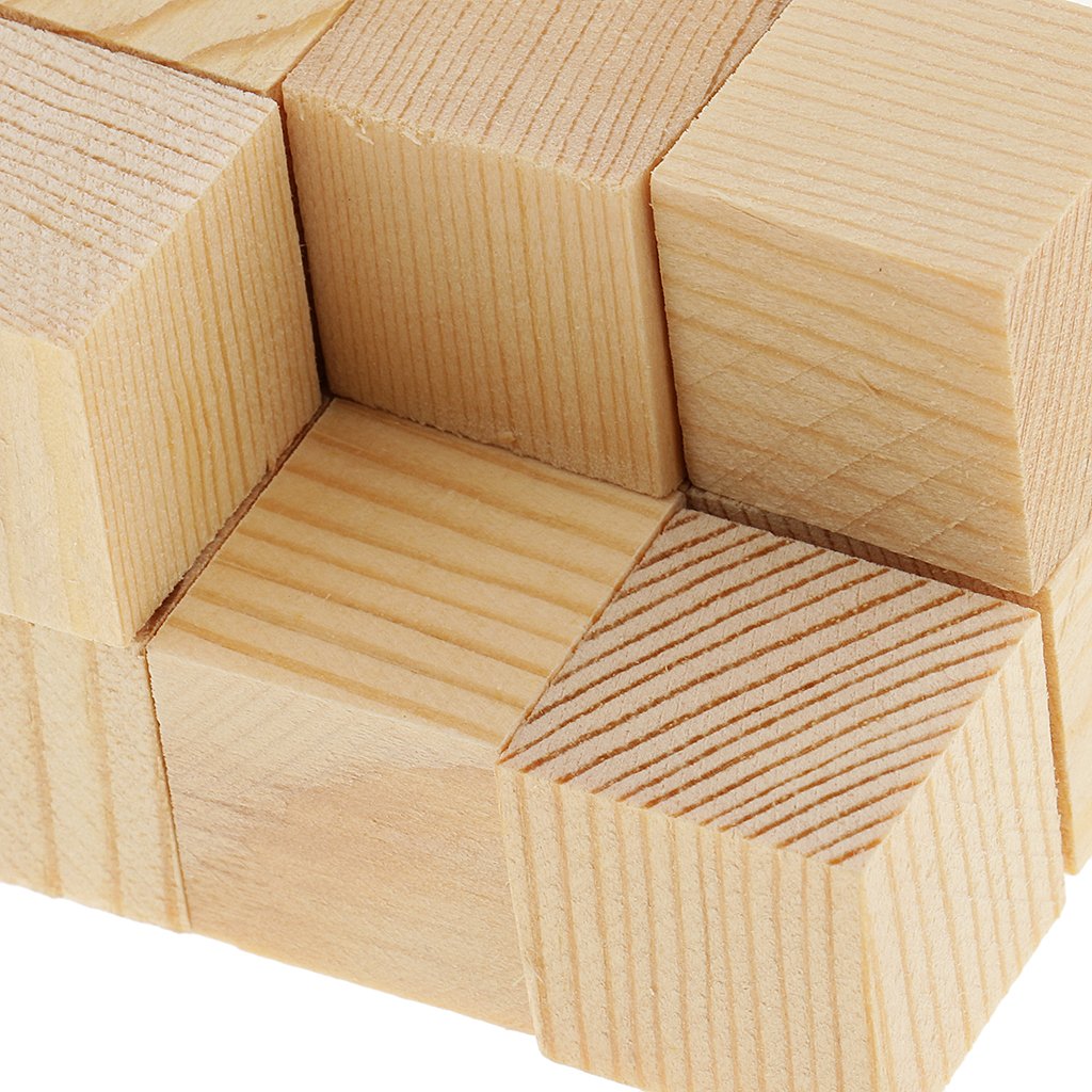 Amazon.co.jp: Homyl 木製 立方体 ブロック パズル 未完成 工芸品