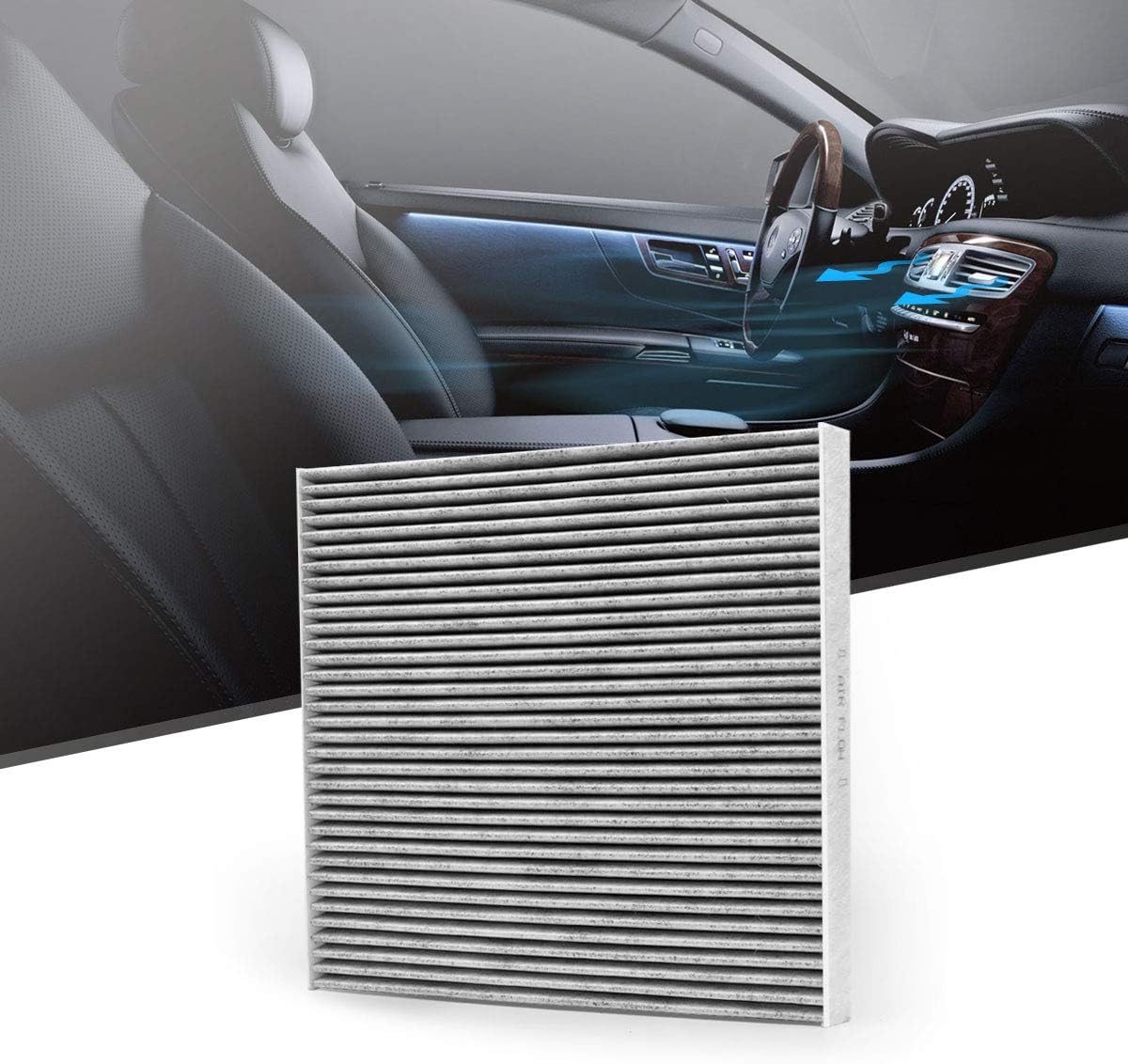 KAFEEK Cabin Air Filter Fits CF11173, 27277-JA000, 27277-JA00A, 27277-JN20A, Replacement for Altima/Maxima/Murano/Quest, includes Activated Carbon