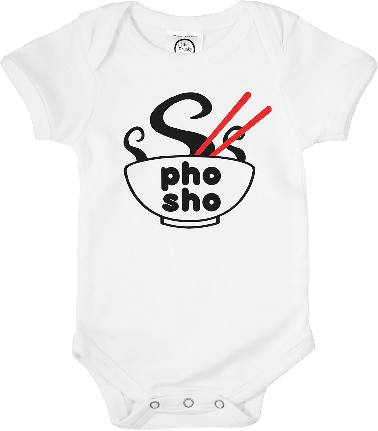 The Spunky Stork Baby Pho Sho Ramen Noodles Bowl Organic Boy Girl Funny Bodysuit