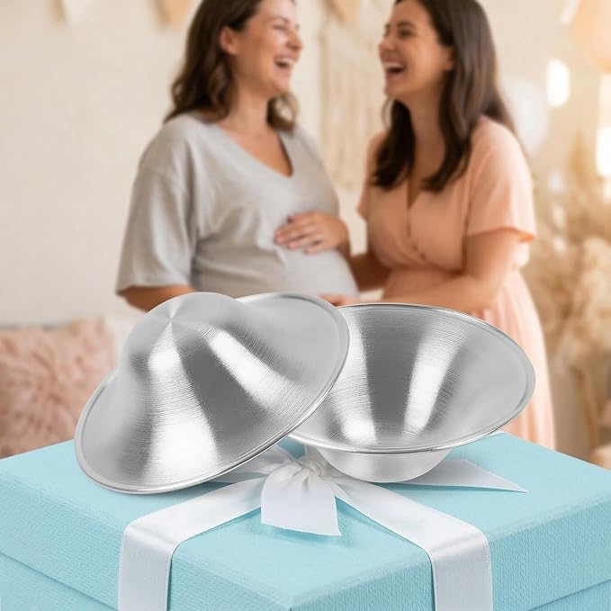 Silver Nursing Cups - 2Pcs - Silver Nipple Covers miniatura 2
