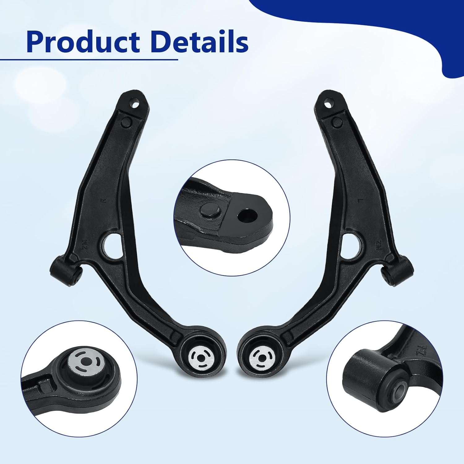 12Pcs Suspension Kit Front Lower Control Arms Ball Joints Sway Bar Tie Rod End Link Replacement for 2011-14 Chrysler 200 2008-14 Dodge Avenger 2007-10 Chrysler Sebring Sedan Only