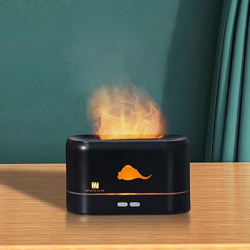Auspicious Clouds Totems Flame Difusor de aire, humidificador, difusor de aroma portátil y silencioso para el hogar, oficina o yoga, difusor de