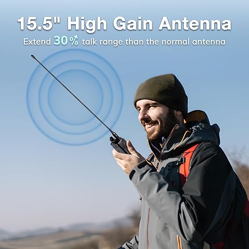 Miniatura 6 de Baofeng Radio UV-9G GMRS (paquete de 2), radios bidireccionales impermeables IP67, de largo alcance, recargable con cable de programación y antenas