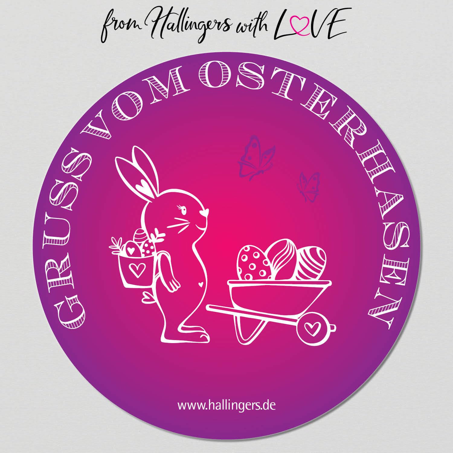 Hallingers Genuss Manufaktur Feinkost Oster-Geschenk-Set - XXL-Wundertüte "Gruß vom Osterh..." großes Osternest Oster-Schokolade, Eierlikör, Früchtetee & Salz, Ostern Körbchen für Frauen Mädchen