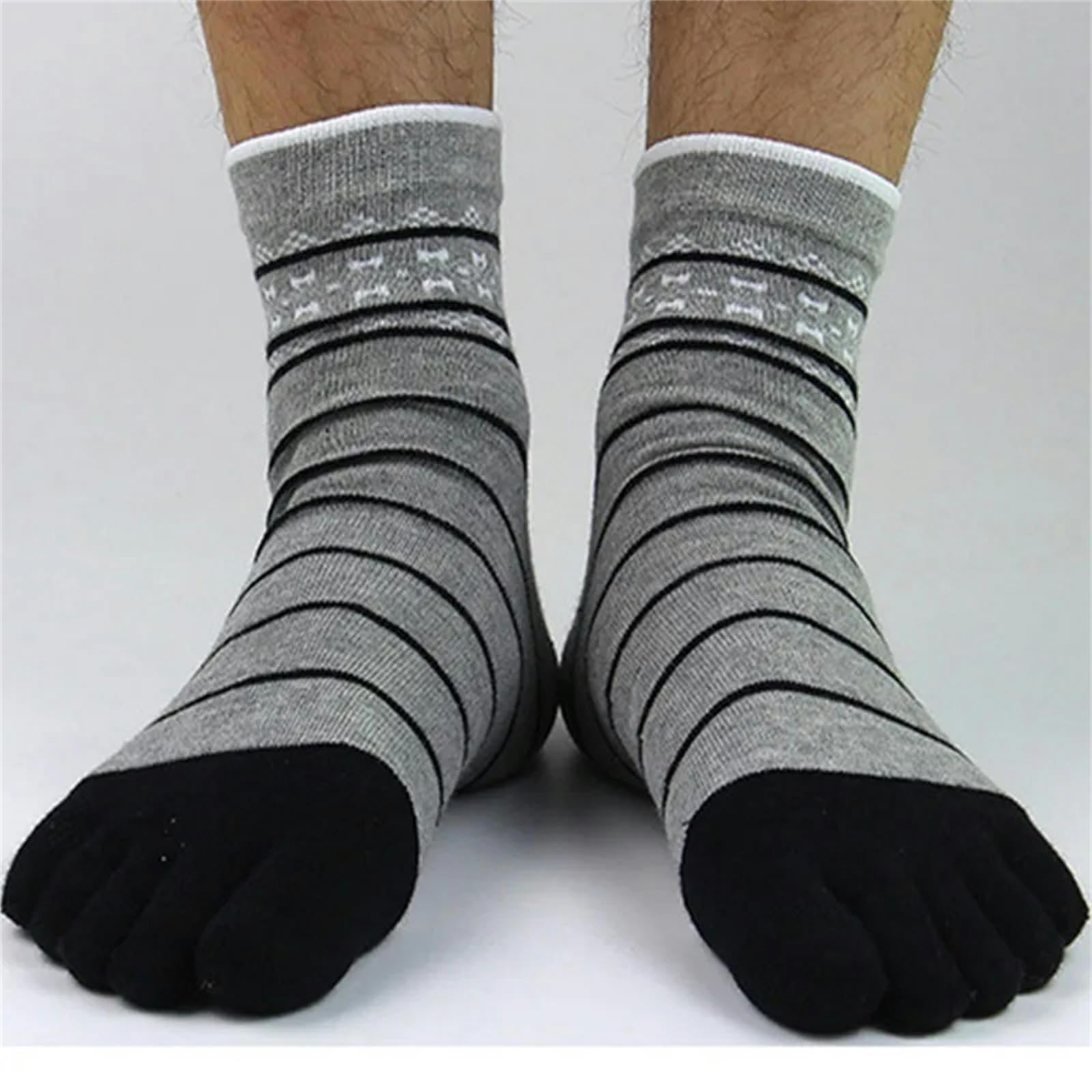 Calzini Calzini di Punta da 5 Coppie di Calzini per Uomini A 5 Dita Calze Casual di Moda con Le Dita dei Piedi-5Pariars Mix Colors 3-Eu39-44 Us 6-10