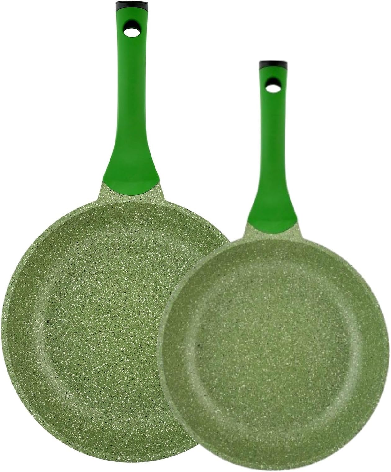Essentials Granite Non Stick Set Combo | 24cm + 28CM Fry Pan Set | Induction Cookware Set 2 Pieces | Green - PR80996
