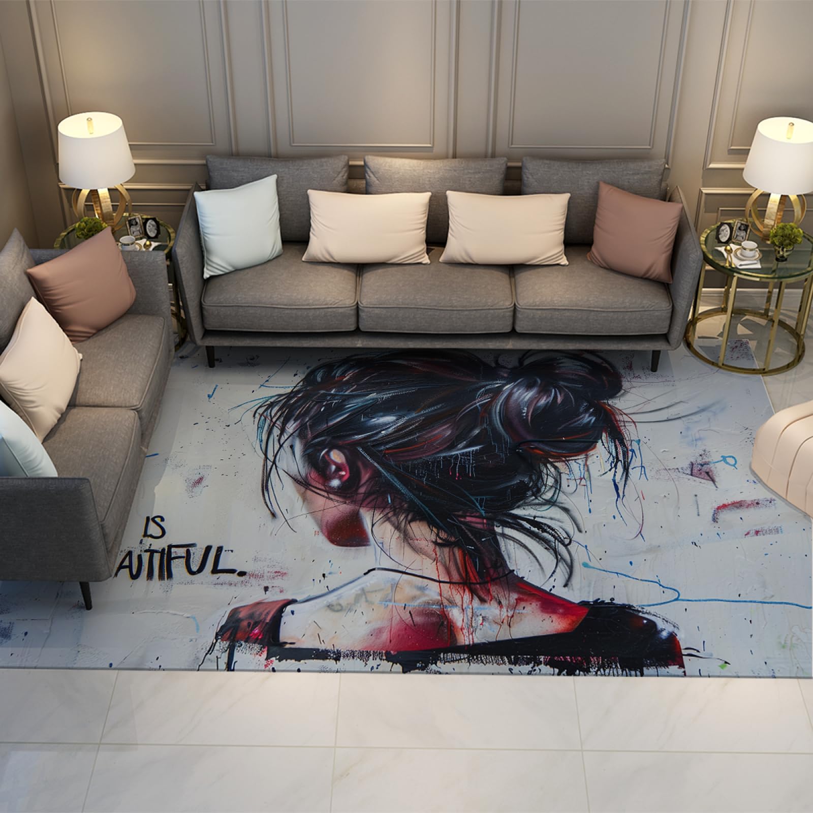 Tapis street graffiti pop art pour réveiller un sol de chambre triste et froid