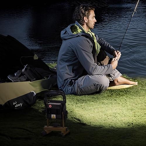 Miniatura 8 de Luces de trabajo LED recargables LAVEANT, 10W 2200mAh, 600 lúmenes, luces de inundación portátiles y ajustables, impermeables con soporte,