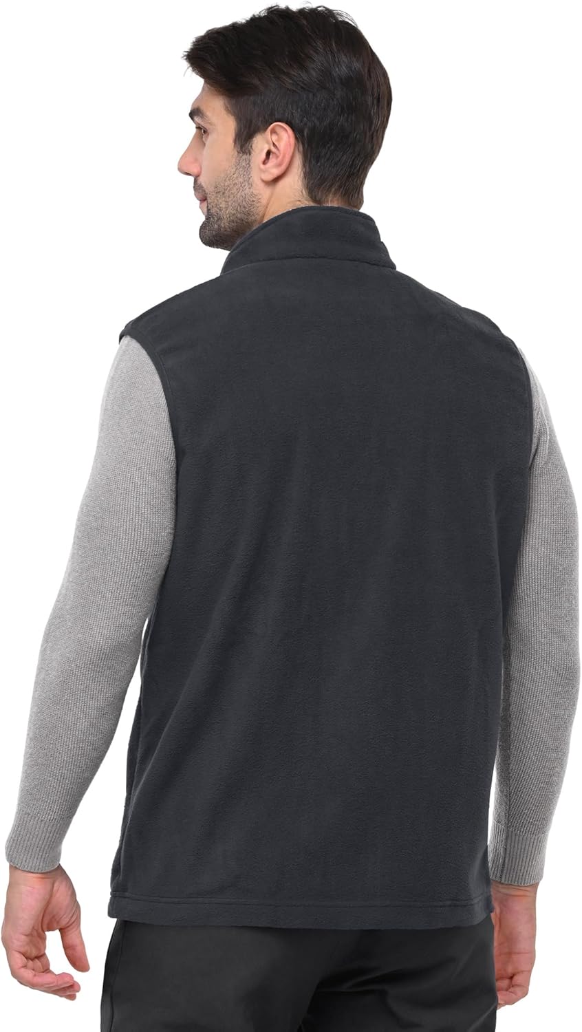Outdoor Ventures Men's Full-Zip Polar Fleece Vest Outerwear Lightweight Warm Casual Sleeveless Jacket for Fall & Winter - Image 2