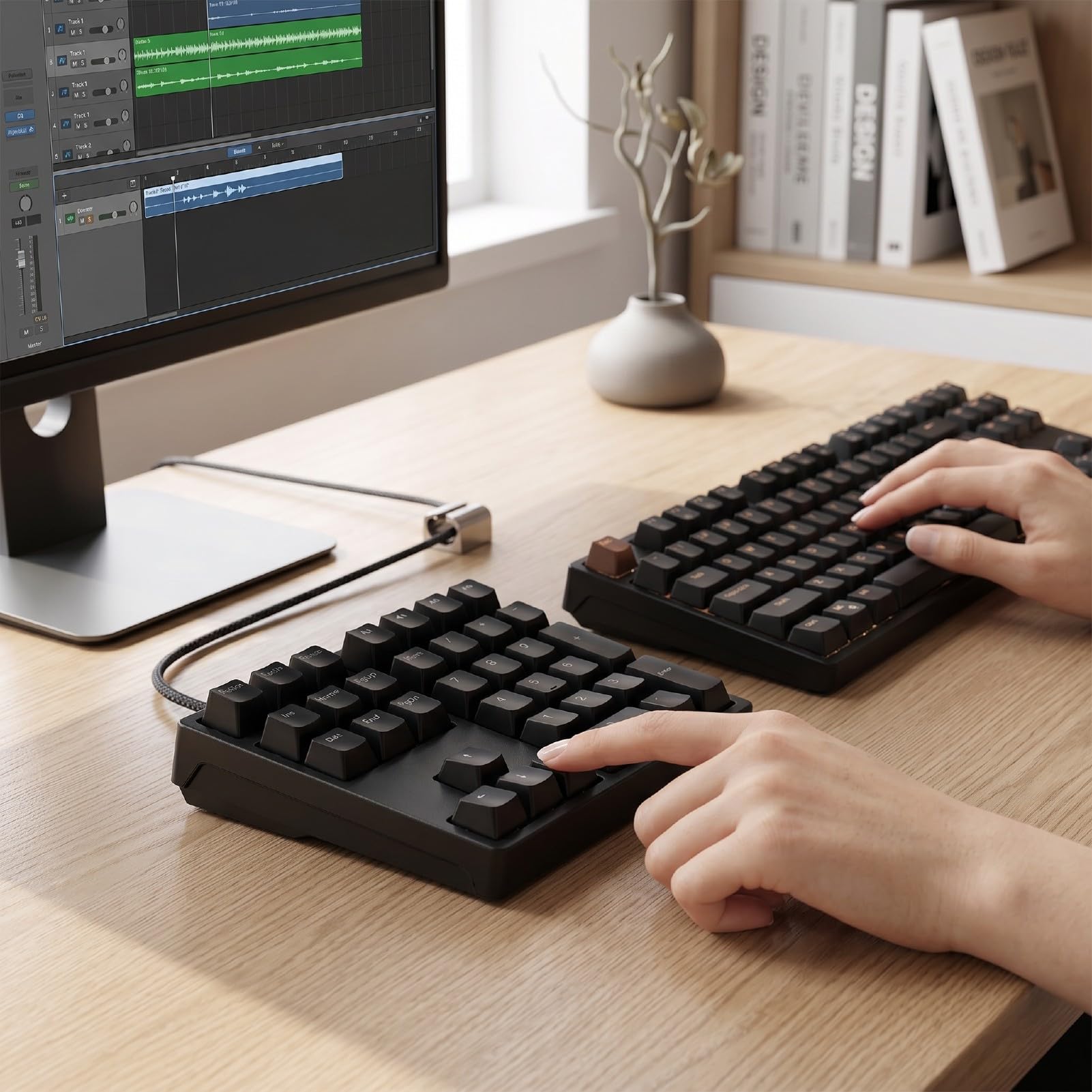 XUMIUZIY Tastierino Numerico Cablato, Tastierino Numerico Meccanico con Retroilluminazione RGB, Copritasti PBT, Interruttore Rosso Sostituibile a Caldo, Silenzioso, Num