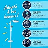 GROHE Vitalio Joy 310 - Cool Touch Thermostatic Mixer Shower Set (Water Saving Technology, Rain, Soap Tray, 110 mm 3 Spray Hand, Silicone Nozzles, Hose 1.75 m), Chrome, 26401001 - 4