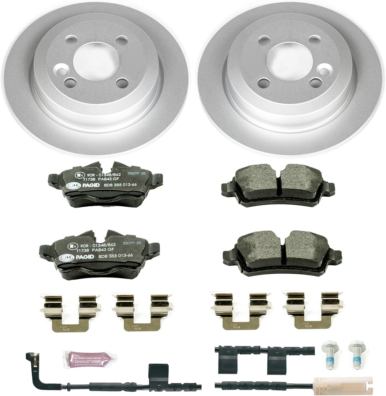 Power Stop ESK6281 Rear Euro-Stop Brake Kit Mini Cooper For Mini Cooper 2007-2010 [Model Specific]