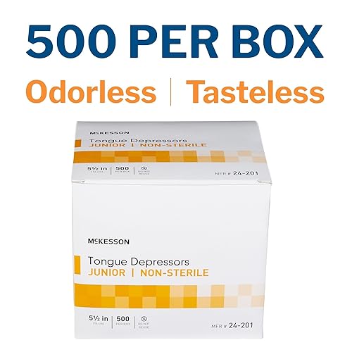 Miniatura 5 de McKesson Depresores de lengua 5000 unidades Tamaño junior, no estériles, madera, sin sabor, sin astillas, 5.5 pulgadas, uso para medicina, artes,