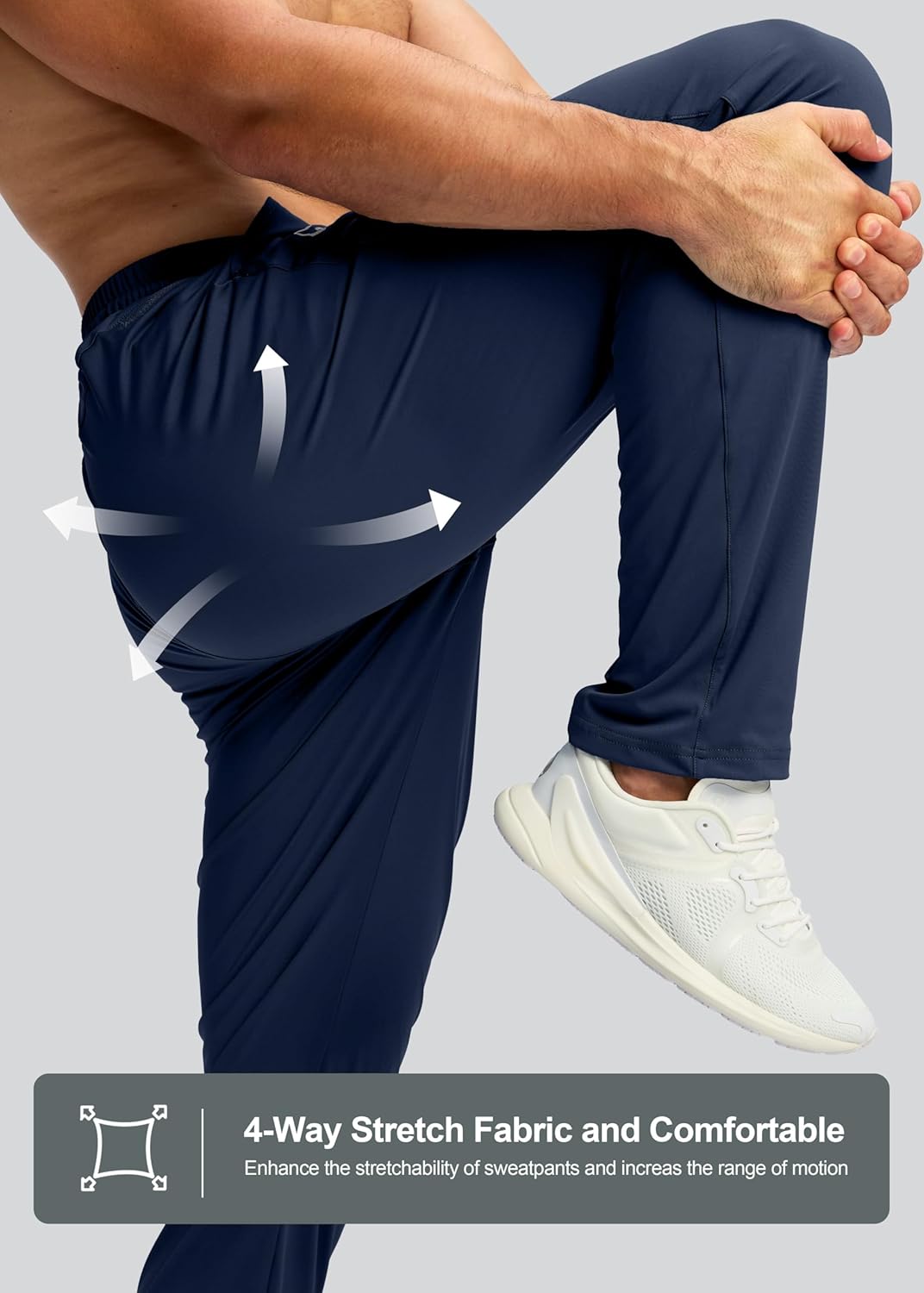 G Gradual Men's Sweatpants with Zipper Pocket Workout Athletic Track Pants Stretch Tapered Joggers for Gym Running Jogging - Image 5