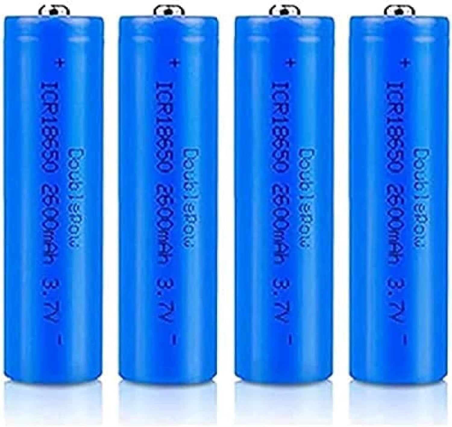 3.7V 2600mAh Large Capacity -ion for LED, Electronic Devices (Button Top) (4 Pcs)